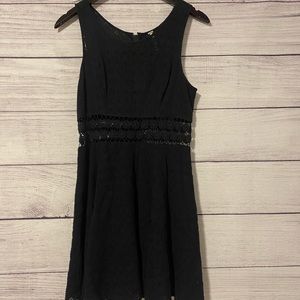 Free People Black Lace Cut Out Dress